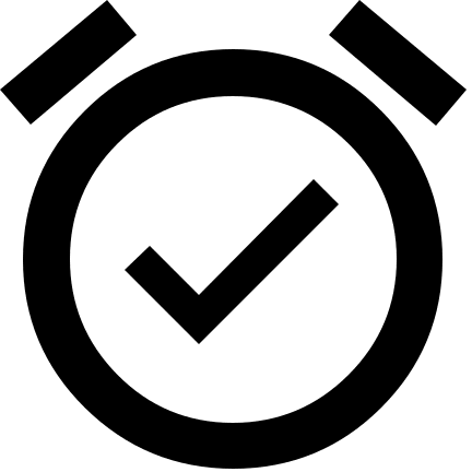 Alarm Check Notification Free Open-Source SVG Icon (Material Design Iconic Font)