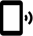 Smartphone with Ring Notification Free Open-Source SVG Icon