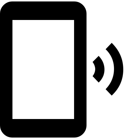 Smartphone with Ring Notification Free Open-Source SVG Icon (Material Design Iconic Font)