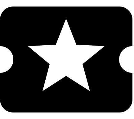 Star Ticket Free Open-Source SVG Icon (Material Design Iconic Font)