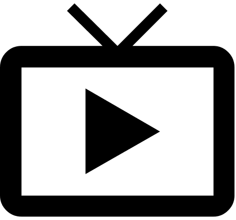 Alternative Play on TV (Material Design) Free Open-Source SVG Icon (Material Design Iconic Font)