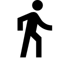 Walking Person (Material Design) Free Open-Source SVG Icon