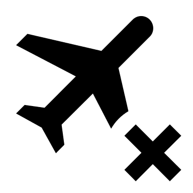 Airplane Remove Action Free Open-Source SVG Icon (Material Design Icons)