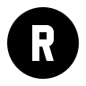 R Circle Letter (Material Design) Free Open-Source SVG Icon