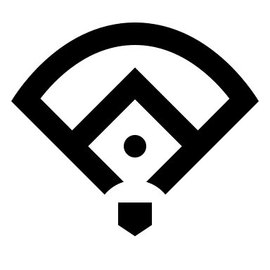 Baseball Diamond Field (Outline) Free Open-Source SVG Icon (Material Design Icons)