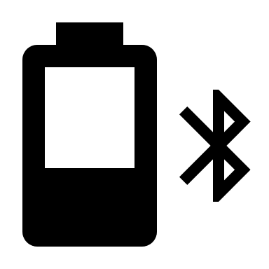 30% Battery with Bluetooth Connectivity (Material Design) Free Open-Source SVG Icon (Material Design Icons)