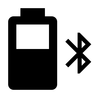 60% Battery with Bluetooth Connection (Material Design) Free Open-Source SVG Icon (Material Design Icons)