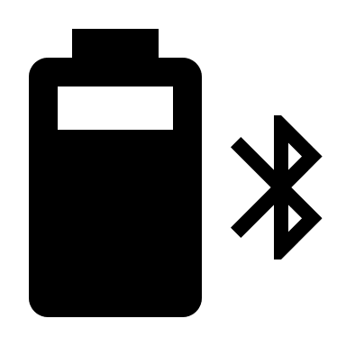 80% Battery with Bluetooth Connectivity Free Open-Source SVG Icon (Material Design Icons)