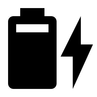 90% Battery Charging Status (Material Design) Free Open-Source SVG Icon (Material Design Icons)