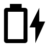 Battery Charging Status (Outline) Free Open-Source SVG Icon