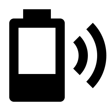 Wireless Battery Charging 30% (Material Design) Free Open-Source SVG Icon (Material Design Icons)