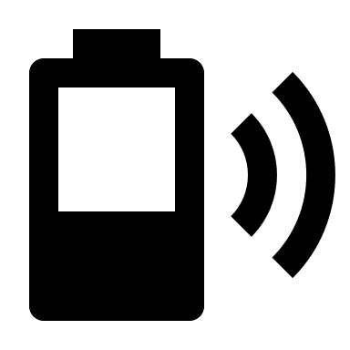 Wireless Battery Charging at 40% (Material Design) Free Open-Source SVG Icon (Material Design Icons)