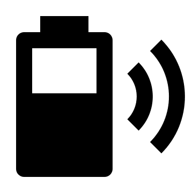 Wireless Battery Charging at 60% (Material Design) Free Open-Source SVG Icon (Material Design Icons)