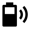 Wireless Battery Charging at 60% (Material Design) Free Open-Source SVG Icon