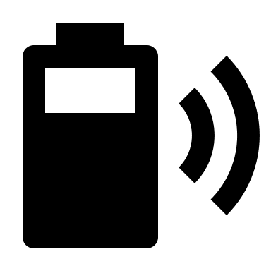 Wireless Battery Charging at 70% (Material Design) Free Open-Source SVG Icon (Material Design Icons)