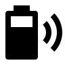 Wireless Battery Charging at 70% (Material Design) Free Open-Source SVG Icon