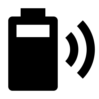 Wireless Battery Charging at 80% (Material Design) Free Open-Source SVG Icon (Material Design Icons)