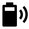 Wireless Battery Charging at 80% (Material Design) Free Open-Source SVG Icon