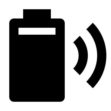 Wireless Battery Charging at 90% (Material Design) Free Open-Source SVG Icon (Material Design Icons)