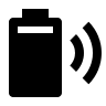 Wireless Battery Charging at 90% (Material Design) Free Open-Source SVG Icon