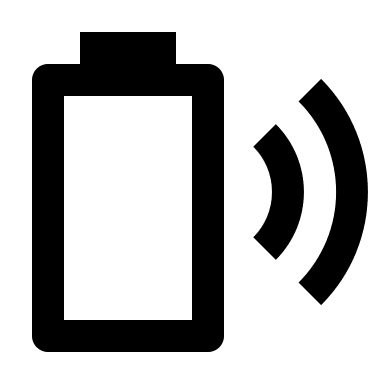 Wireless Charging Battery (Outline) Free Open-Source SVG Icon (Material Design Icons)