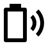 Wireless Charging Battery (Outline) Free Open-Source SVG Icon