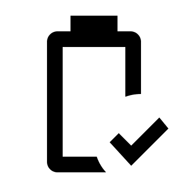 Battery Check Status (Outline) Free Open-Source SVG Icon (Material Design Icons)