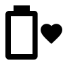 Heart-Shaped Battery Indicator (Outline) Free Open-Source SVG Icon