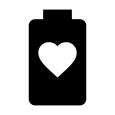 Heart-Shaped Battery Variant (Material Design) Free Open-Source SVG Icon (Material Design Icons)