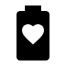 Heart-Shaped Battery Variant (Material Design) Free Open-Source SVG Icon