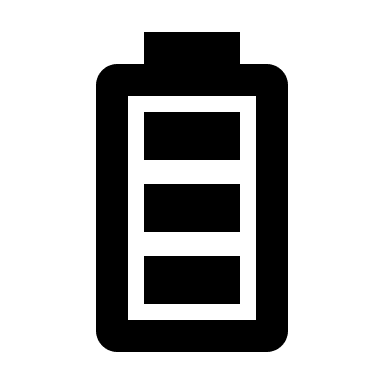 High Battery Level Indicator Free Open-Source SVG Icon (Material Design Icons)