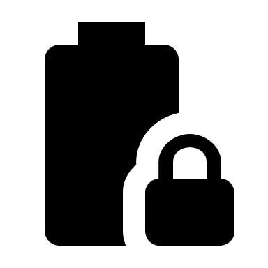 Battery Lock Security Feature Free Open-Source SVG Icon (Material Design Icons)