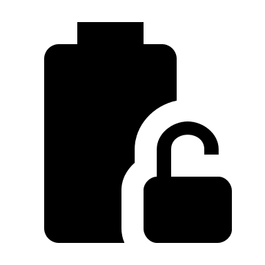 Open Battery Lock (Material Design) Free Open-Source SVG Icon (Material Design Icons)