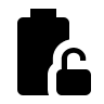 Open Battery Lock (Material Design) Free Open-Source SVG Icon