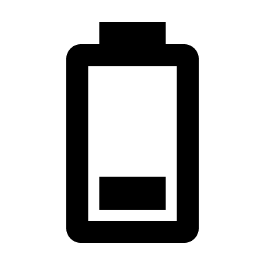 Low Battery Indicator Free Open-Source SVG Icon (Material Design Icons)