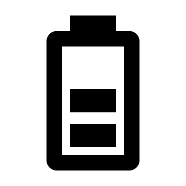 Medium Battery Level Indicator Free Open-Source SVG Icon (Material Design Icons)