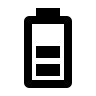 Medium Battery Level Indicator Free Open-Source SVG Icon