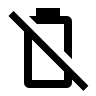 Battery Off Status (Outline) Free Open-Source SVG Icon