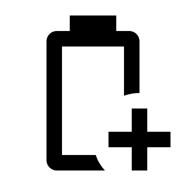 Battery Plus Icon (Outline) Free Open-Source SVG Icon (Material Design Icons)