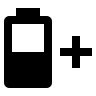 Positive Battery Charge (Material Design) Free Open-Source SVG Icon