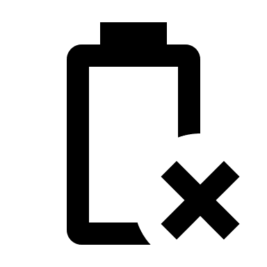 Remove Battery Icon (Outline) Free Open-Source SVG Icon (Material Design Icons)