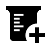 Beaker with Plus Symbol Free Open-Source SVG Icon