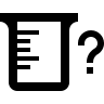 Beaker with Question Mark (Outline) Free Open-Source SVG Icon