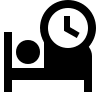 Bed with Clock (Material Design) Free Open-Source SVG Icon