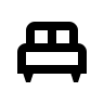 Double Bed Design (Outline) Free Open-Source SVG Icon