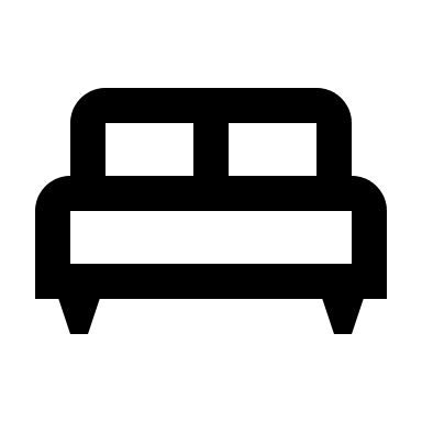 King Size Bed (Outline) Free Open-Source SVG Icon (Material Design Icons)