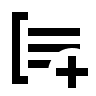 Grouped List Format with Addition (Material Design) Free Open-Source SVG Icon