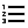 Numbered List Format (Material Design) Free Open-Source SVG Icon