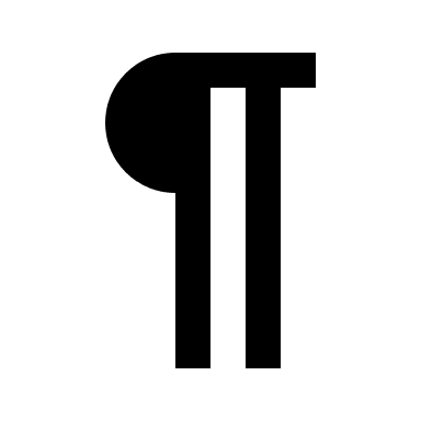 Pilcrow Formatting Symbol (Material Design) Free Open-Source SVG Icon (Material Design Icons)