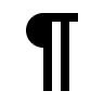 Pilcrow Formatting Symbol (Material Design) Free Open-Source SVG Icon